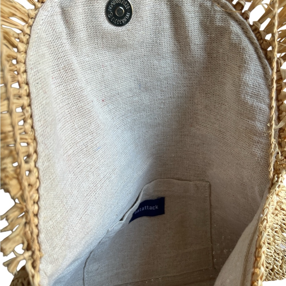 Straw Fringe Crossbody Bag - Picture 6 of 8